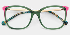 Nico Square Green Pink Glasses