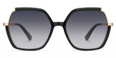 Alexia Square Black Glasses