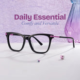 Eliot Rectangle Black Glasses