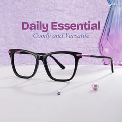 Eliot Rectangle Black Glasses