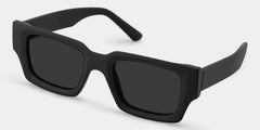 Garza Rectangle Black Glasses