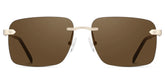 Rey Rectangle Gold Sunglasses