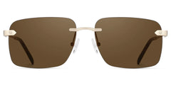 Rey Rectangle Gold Sunglasses