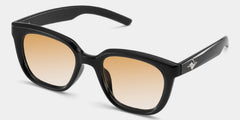 Lyric Rectangle Black Polarized Sunglasses