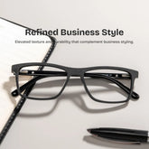 Daniel Rectangle Black Glasses