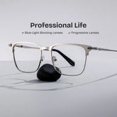 Marshall Rectangle Silver Glasses