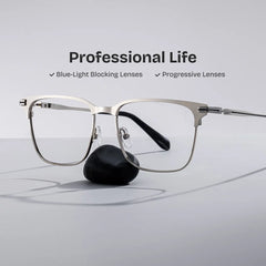Marshall Rectangle Silver Glasses