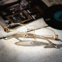 Emily Aviator Light Gold Glasses