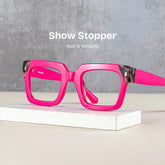 Sarah Square Pink Tortoise Glasses
