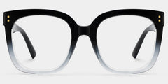 Ebony Square Black Clear Glasses