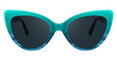 Claudette Cat Eye Blue-Green Sunglasses