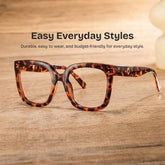 Ebony Square Tortoise Glasses