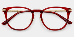 Laura Square Red Glasses