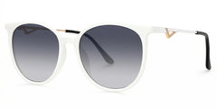 Chanty Round White Sunglasses
