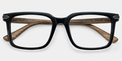 Noah Rectangle Black Glasses