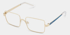 Gavin Rectangle Gold Glasses