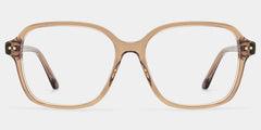 Clementine Light Brown Square Glasses