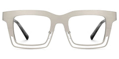 Evan Rectangle Silver Glasses