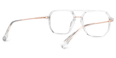 Lizbeth Aviator Clear Glasses
