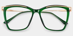 Krystle Square Green Glasses