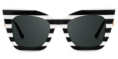 Cagle Cateye Black-White Glasses
