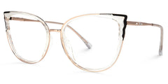 Estrada Cateye Black-Clear Glasses
