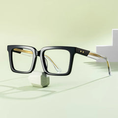 Hattie Rectangle Black Glasses