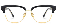 Ellis Browline Black Gold Glasses