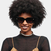 Neon Square Black Polarized Sunglasses