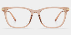 Selena Rectangle Beige Glasses