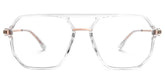 Lizbeth Aviator Clear Glasses