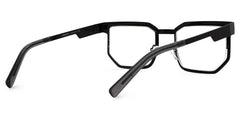 Barber Geometric Black Glasses