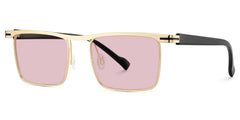 Violet Browline Gold Sunglasses