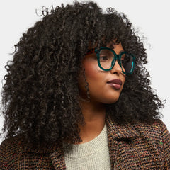 Harrell Square Dark-Green Glasses