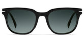 Rocco Rectangle Black Frame Polarized Sunglasses