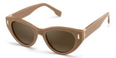 Azura Cat Eye Brown Polarized Sunglasses