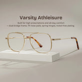 Poppy Gold Aviator Glasses