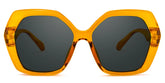 Piper Geometric Earthy-Yellow Glasses