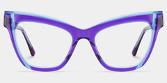 Saucie Cateye Purple Glasses