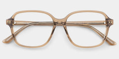 Clementine Light Brown Square Glasses
