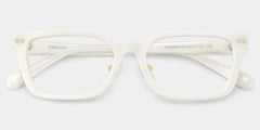 Remy White Rectangle Glasses