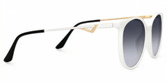 Chanty Round White Sunglasses