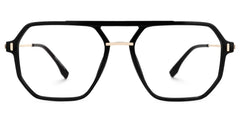 Lizbeth Aviator Black Glasses