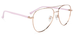 Paige Aviator Rose-Gold Glasses
