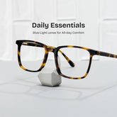 Aidan Rectangle Tortoise Glasses
