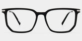 Michelle Rectangle Black Glasses