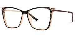 Tricee Square Tortoise Glasses