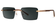 Savitrie Rectangle Brown Glasses