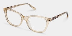 Cassia Beige Rectangle Glasses