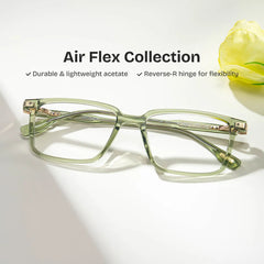 Cyrus Rectangle Green Glasses